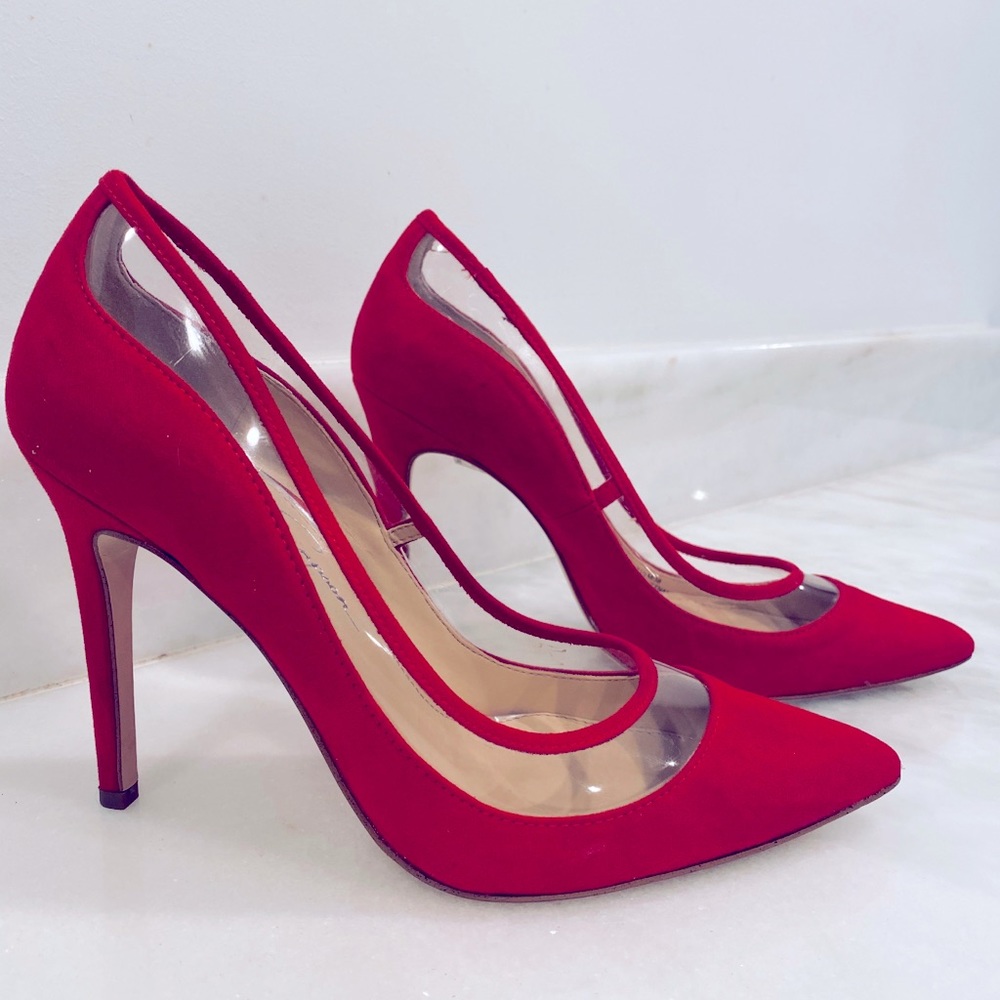 Red Jessica Simpson Heels 7.5